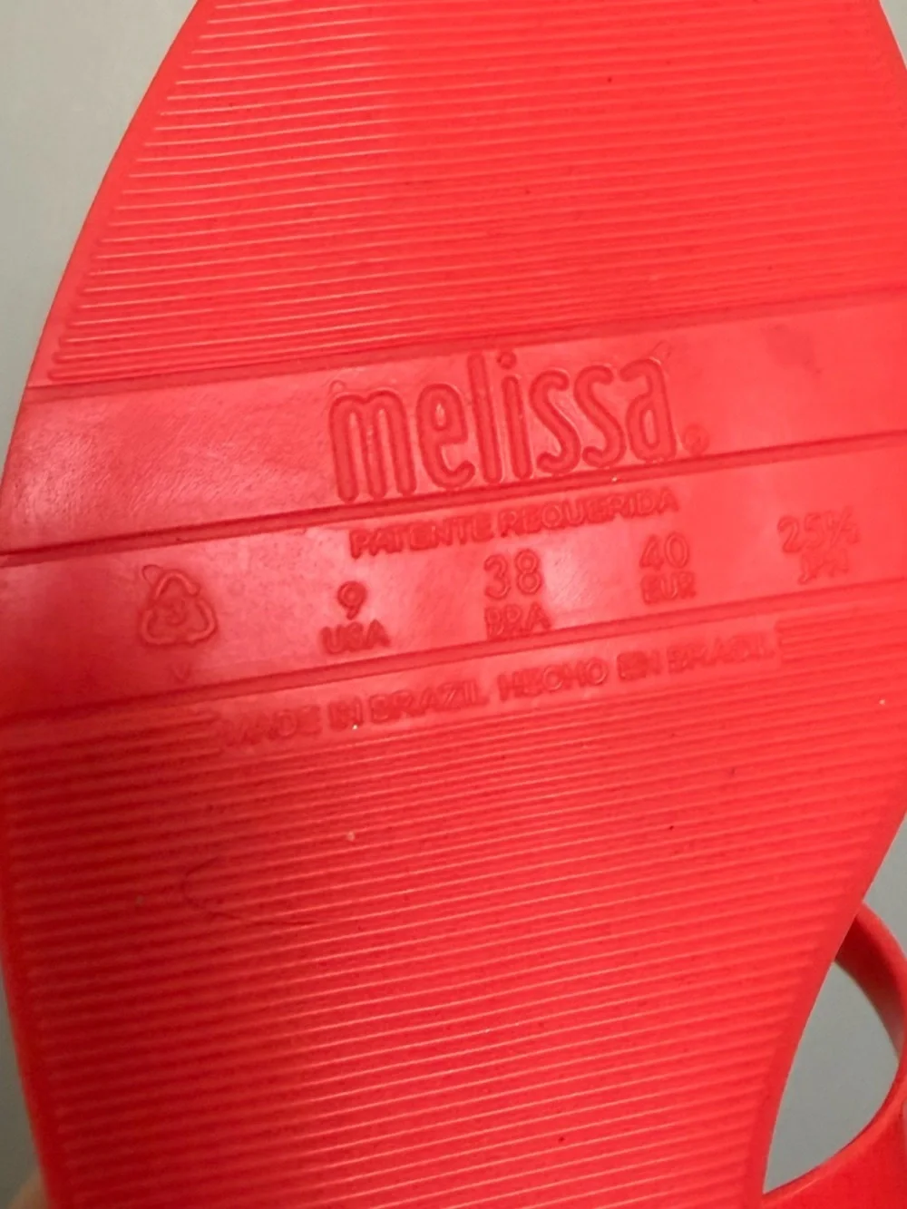 Melissa Mar Sandal -  Bright Red Jelly Strap Sandals - Picture 2 of 6